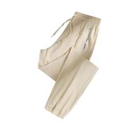 Comfortable Pants for Women Casual, Ultra Stretch Ice Silk Pull-On Ageless Travel Pants with Pockets (Apricot-Jogger,XL)