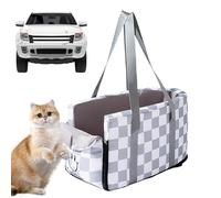 Comfortable Pet Car Seat, Anti Escape Car Pet Safety Seat, Multipurpose Dog Seat with Safety Features, Easy Install Center Console Dog Seats 17.72x9.84x8.66" for Dogs, Cat (Purple, Gray)