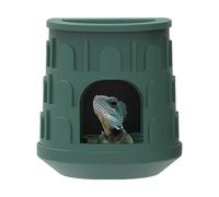 Comfortable Reptile Hide, Lizard Hiding House, Removable Habitat Decoration with Sturdy and Safe Materials for Tree Frogs or Iguanas, 5.12x4.72x3.23 Inches