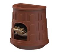 Comfortable Reptile Hide, Lizard Hiding House, Removable Habitat Decoration with Sturdy and Safe Materials for Tree Frogs or Iguanas, 5.12x4.72x3.23 Inches