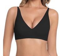 Comfortable, Seamless Bra with Full Coverage, Built-in Padding for Daily Support, Gentle Lifting Effect., Wine Red, L(Black,M)