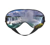 Comfortable Sleep - Antifaz con estampado de cataratas del Niágara, cobertura completa para los ojos, ajustable, suave y transpirable para viajes, meditación