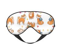 Comfortable Sleep - Antifaz con estampado de perro Shiba Inu, cubre los ojos completos, ajustable, suave y transpirable para viajes, meditación