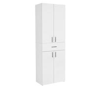 ComfortCove Columna de Baño con Cajón y 4 Puertas, Mueble de Baño Estrecho, Armario de Almacenamiento, Mueble Una estantería Ideal también para el salón y la Cocina, Blanco