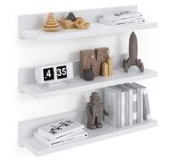 ComfortCove Estante de Pared, Estantes Flotantes, Set de 3, 39 cm, Blanco | Estante de Pared, Juego de 3 Estantes Flotantes para Dormitorio, Cocina y Salón