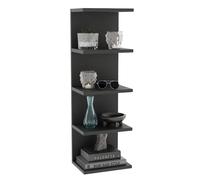 ComfortCove Estante de Pared, Librería para la Pared, Unidad Montada en la Pared, Unidades de Estantes, Estantes Flotantes, Librero, Estante para Dormitorio, Sala de Estar, Cocina, 5 estantes, Negro