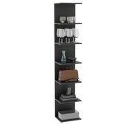 ComfortCove Estante de Pared, Librería para la Pared, Unidad Montada en la Pared, Unidades de Estantes, Estantes Flotantes, Librero, Estante para Dormitorio, Sala de Estar, Cocina, 7 estantes, Negro