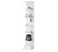 ComfortCove Estante de Pared, Librería para la Pared, Unidades de Estantes, Librero para Dormitorio, Sala de Estar, Cocina, 7 estantes, Blanco