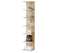 ComfortCove Estante de Pared, Librería para la Pared, Unidades de Estantes, Librero para Dormitorio, Sala de Estar, Cocina, 7 estantes, Roble