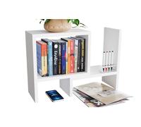 ComfortCove Estantería Ajustable - Estantería de Mesa, Organizador de Escritorio y Cocina, Blanco