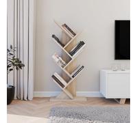 ComfortCove Estantería de árbol, Librería en Forma de árbol, Estante de Pie para Libros, Librería Vertical para salón, Oficina en Casa, 7 estantes, Sonoma