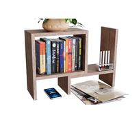 ComfortCove Estantería pequeña ajustable, Estantería de escritorio, Librero de Escritorio, Estantería organizadora de mesa, Organizador de Escritorio, Estante escritorio, Organizador de Cocina, Sonoma