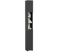 ComfortCove Mueble de baño Alto y Estrecho, Mueble Auxiliar baño, Mueble Una estantería Ideal también para el salón y la Cocina, Columna de Almacenamiento, 2 Puertas, Negro
