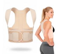 Comfortisse Posture Corrector de Postura Secret Nude Unisex | Estructura tipo X | Invisible | Tiras Ajustables | Alivia Dolor de Espalda y Cuello | Mejora la Postura al Instante (L/XL (95-108CM))