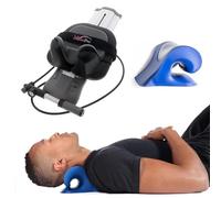 ComforTrac Deluxe Home Kit de tracción cervical 2.0, paquete con soporte para cuello ComforTrac Wave y estirador