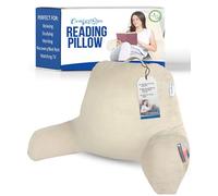 ComfortSpa Almohada de lectura para cama de adulto, almohada de respaldo con brazos, bolsillos y funda lavable; úsalo como almohada de espalda para sentarse en la cama para descansar en cama o aliviar
