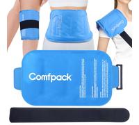 Comfpack Bolsa de hielo grande para lesiones, gel reutilizable, alivio del dolor de espalda baja, paquete frío para espalda, hombros, cadera, rodilla, terapia de frío caliente para dolor ciático,