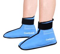 Comfpack Bolsa de hielo para pies y tobillo para fascitis plantar, paquete de 2 paquetes de hielo de gel reutilizable para pie después de la cirugía, alivio del dolor de botas de hielo para tendinitis