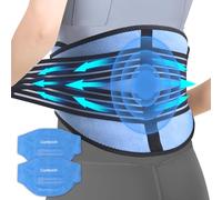 Comfpack - Bolsa de hielo reutilizable para la espalda, compresión, con correas para lesiones de espalda baja, dolor de coxis de cintura, ciática, hernia de disco, recuperación de cirugía de espalda, 2 paquetes