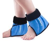 Comfpack Paquete de hielo de tobillo para aliviar el dolor, terapia de frío caliente para pies, para fascitis plantar, tendinitis de Aquiles, esguince, hinchazón, espolón de talón, 2 paquetes