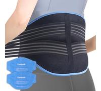 Comfpack Paquete de hielo para aliviar el dolor de espalda baja con compresión, paquete de 2 paquetes reutilizables para terapia de frío y calor para lesiones ciáticas, dolor de coxis, cirugía lumbar,