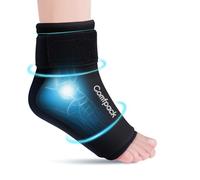Comfpack Paquete de hielo para tobillo y pie, compresa fría y caliente flexible para tendinitis de Aquiles, fascitis plantar, hinchazón, esguince, alivio del dolor de pies, espolón de talón (negro)