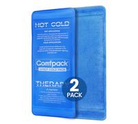 Comfpack Paquetes de hielo reutilizables para lesiones, 2 paquetes de hielo de gel flexible y suave, reutilizables, para aliviar el dolor muscular, terapia de compresión fría para hombros, rodilla,