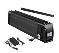 COMFTO Batería para bicicleta eléctrica, 36 V, 10 Ah, 2 pines, batería de iones de litio con cargador y BMS, para motor de bicicleta eléctrica de 36 V, 250 W, 350 W, 500 W