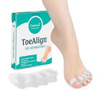 Comfwalk ToeAlign - Separadores de dedos para hombres y mujeres - Alisador de dedos - Corrige juanetes, dedos superpuestos, dedos en martillo, dedos en garra - Separadores de dedos de silicona suave