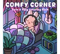 Comfy Corner: A Cozy Spaces Coloring Book for Kids and Adults: Cute and Simple Hygge Scenes for Stress Relief