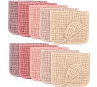 Comfy Cubs Paquete de 10 paños de muselina para eructos de bebé, 50 x 25 cm, grandes, de 6 capas, ultra absorbentes, 100% algodón, para bebés y niñas, para bebés y niñas