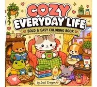 Comfy Days Animals Friends: Cozy Coffee Moments Everyday Life Illustrations Single-Sided Sheets