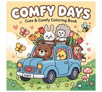 Comfy Days Cute and Comfy Coloring Book for toddlers Ages 2-4
