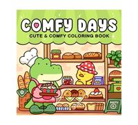 COMFY DAYS - Libro para colorear - Relajación con mercancías adorables en espacios acogedores | Páginas creativas para adultos y jóvenes