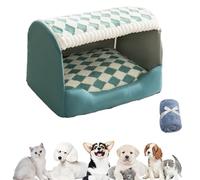 Comfy Dog House Bed - Caseta para perros de interior, con cojín extraíble, para perros pequeños, medianos y grandes, gatos
