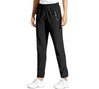 Comfy Fit Stretch Active Pants for Women, Lightweight Summer Casual Pants, Athletic Joggers & Straight Trousers (Black-Straight*1pcs,L)