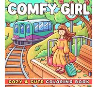 Comfy Girl Coloring Book: Cozy Self-Care Coloring Pages with Cute Daily Activities, Cozy Feminine Spaces, and Hygge Moments for Relaxation and Stress Relief