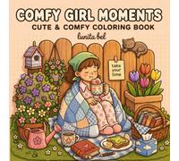 Comfy Girl Moments: Coloring Book for Adults and Teens Featuring Cute Cozy Daily Activities for Relaxation