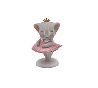 Comfy Hour Figura de vestido rosa de elefante de ballet bailarín de 5 pulgadas, estatua coleccionable, decoración de escritorio, mini regalo para niña, poliresina pintada a mano y hecha a mano