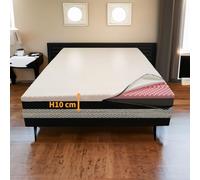 Comfy Line Topper Memory + Topper rígido ortopédico alto 10 cm | Topper híbrido individual 80 x 190 cm | Colchón con tejido desenfundable | Topper doble rigidez - Mod. Genesi H10