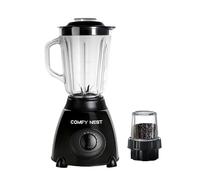 Comfy Nest Batidora de Vaso de Cristal 2 en 1 800 W, Negro