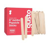 Comfy Package [1000 unidades] Palitos de madera multiusos jumbo de 6 pulgadas, palitos de manualidades para helados, helados, encerado, depresor de lengua (anteriormente paquete cómodo)