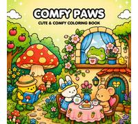 Comfy Paws: Coloring Book for Adults and Teens Featuring Super Cute Animal Characters in Cozy Hygge Moments for Relaxation (The Cozy Coloring Collection)