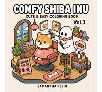 Comfy Shiba Inu Cute & Easy Coloring Book for Adults and Teens: 40 Adorable Tiny Worlds and Cozy Scenes