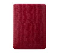 Comfyable Funda para portátil de 14 pulgadas, compatible con MacBook Pro M5 M4 M3 M2 Pro/Max 2026-2021, funda de piel sintética con relieve de cocodrilo, 14 pulgadas, color rojo vino