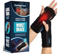 ComfyBrace Muñequera nocturna para dormir, se adapta a ambas manos, acolchada para ayudar con el túnel carpiano y aliviar y tratar el dolor de muñeca, (paquete de 2/soporte nocturno, talla única