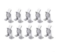 ComfyHarbor 10 ganchos de metal con resorte para herramientas, soporte de pala resistente para montaje en pared para garaje, cobertizo, jardín, organizador de agarre fuerte para escoba, fregona
