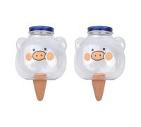 ComfyHarbor 2 dispositivos de riego automático en forma de cerdo, bonito dispositivo de riego por goteo para plantas de interior y exterior, herramientas de cuidado de plantas de liberación lenta, 550