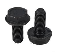 ComfyHarbor 2 pernos de manivela M8 x 18 mm para bicicleta para soporte inferior cónico cuadrado, tornillos de fijación de hierro negro para reemplazo de brazo de manivela