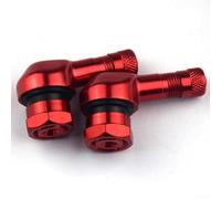 ComfyHarbor 2 unids para CNC aluminio ángulo de 90 grados Tubeless Válvulas para motocicleta Llanta Llanta 11.3mm Negro (Rojo)